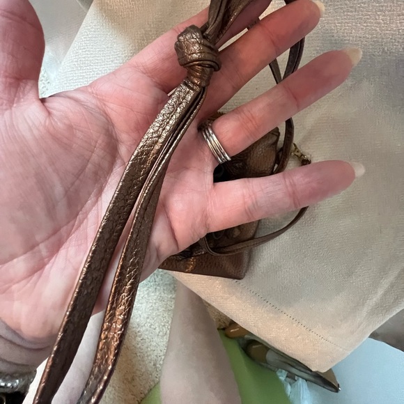 Small Copper/Gold/Brown evening purse. - Picture 3 of 4